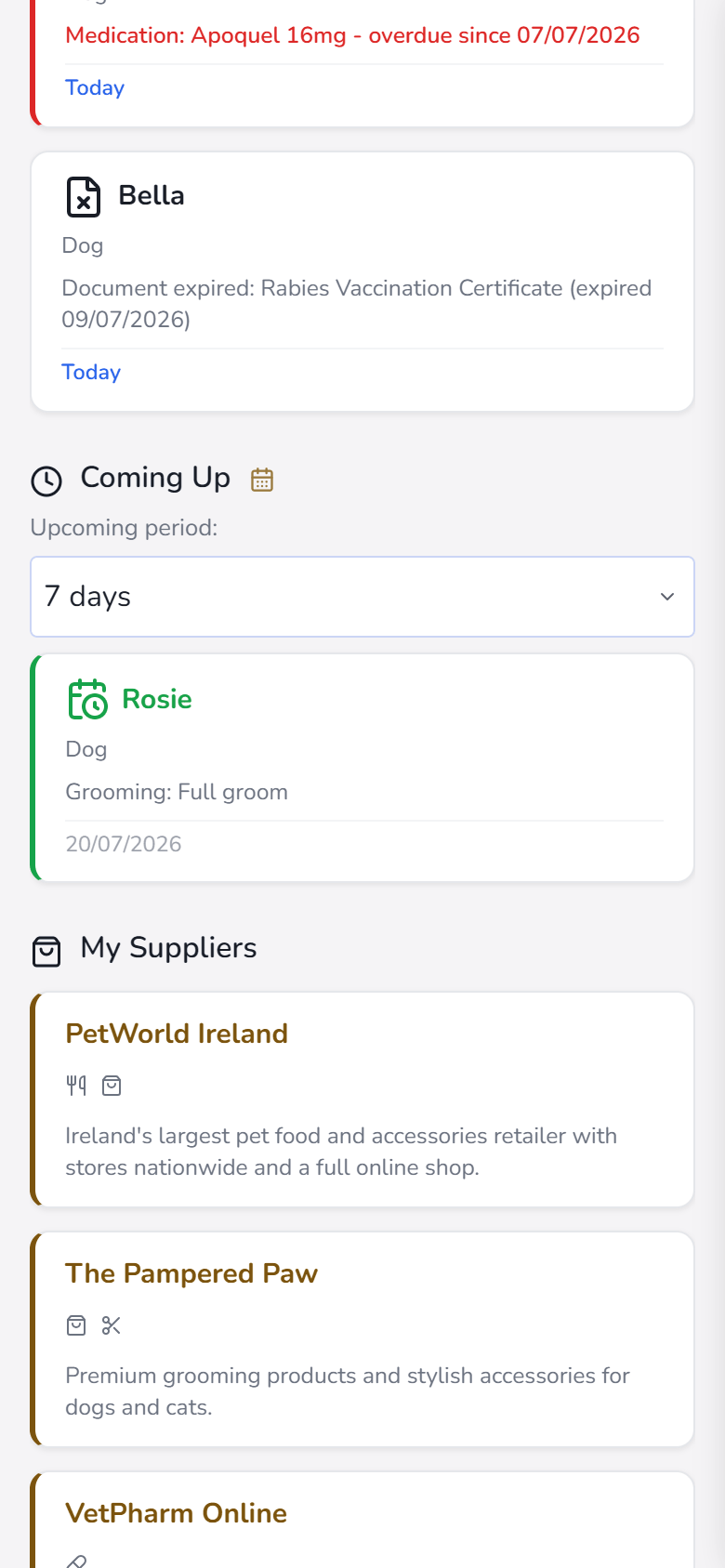 Upcoming events